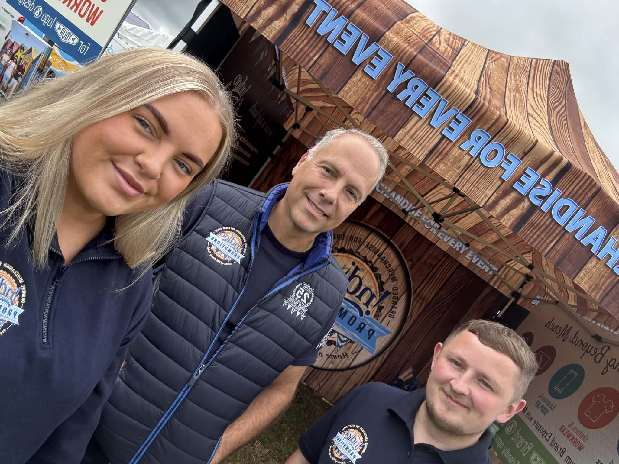 Liam, Steve and Emily at an event